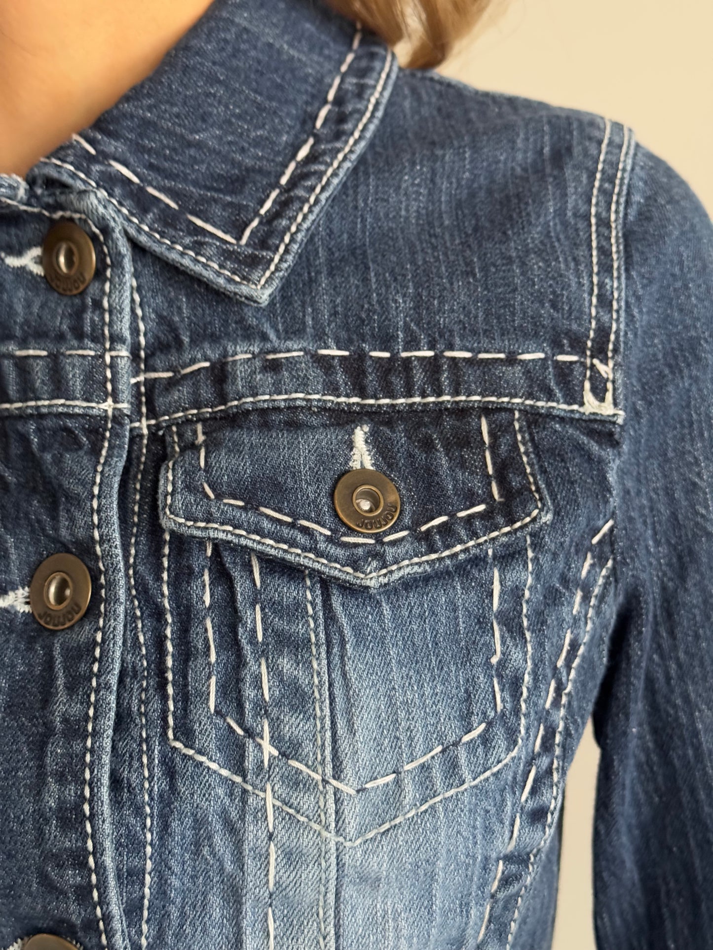 Italian Denim Jacket w/ Stitching