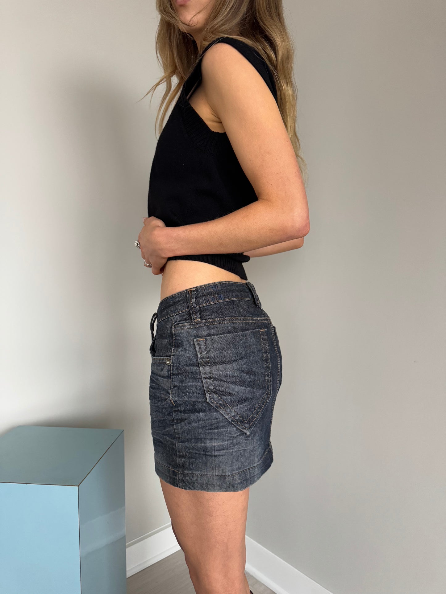 Italian Denim Mini Skirt